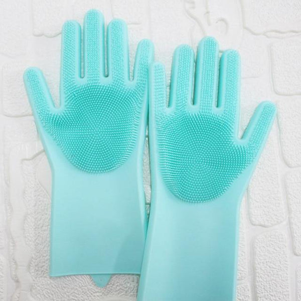 2pcs Silicone Washing Gloves - Little Home Hacks