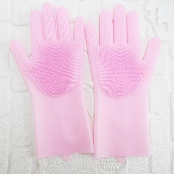 2pcs Silicone Washing Gloves - Little Home Hacks