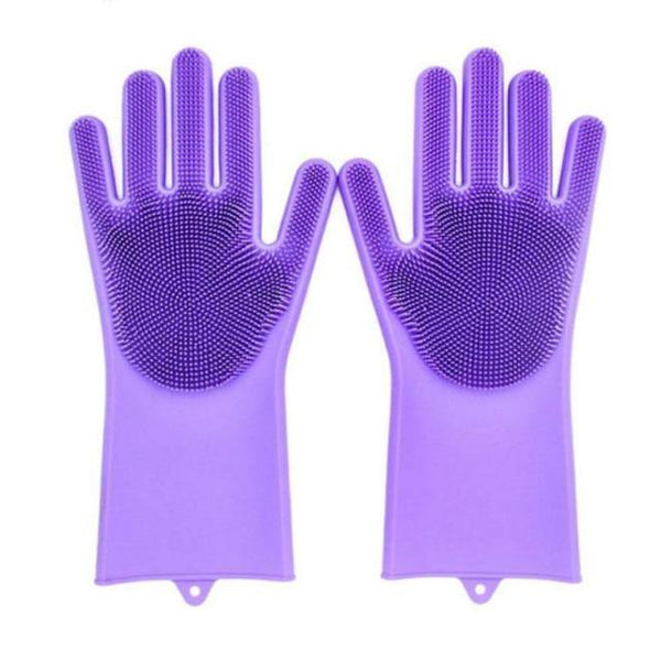 2pcs Silicone Washing Gloves - Little Home Hacks