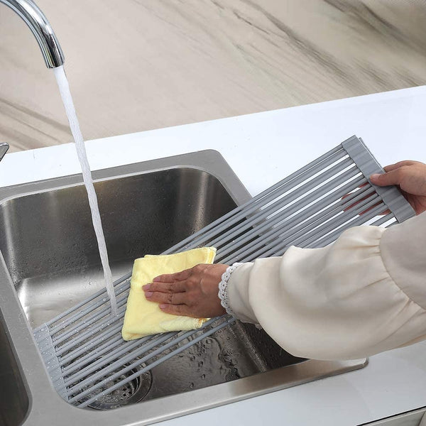 Silicone Fold Dish Drying Rack - Little Home Hacks