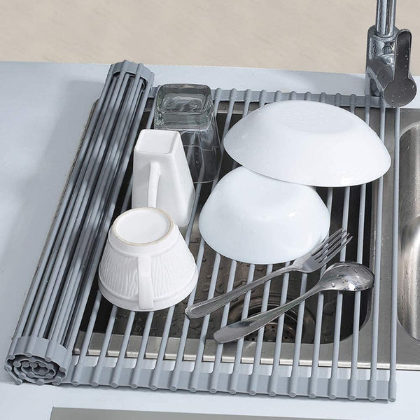 Silicone Fold Dish Drying Rack - Little Home Hacks