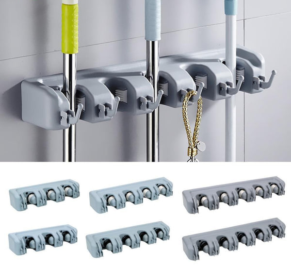 Multi-Functional Mop Storage Rack Hook